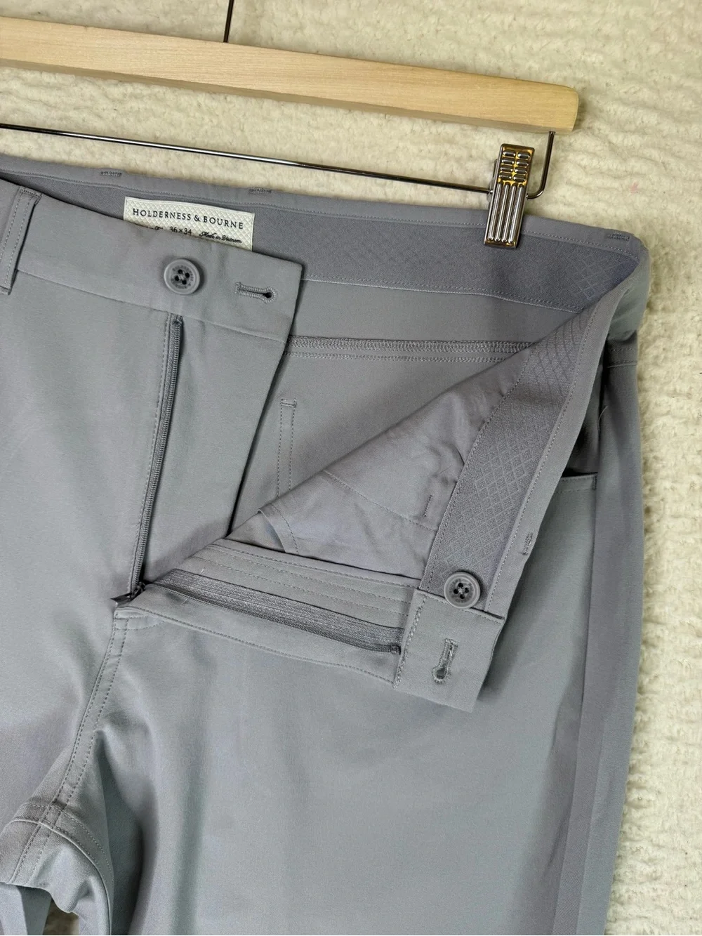 Holderness & Bourne The McDaniel Pant Golf Chino Pants Gray Men's Size 36x30.5